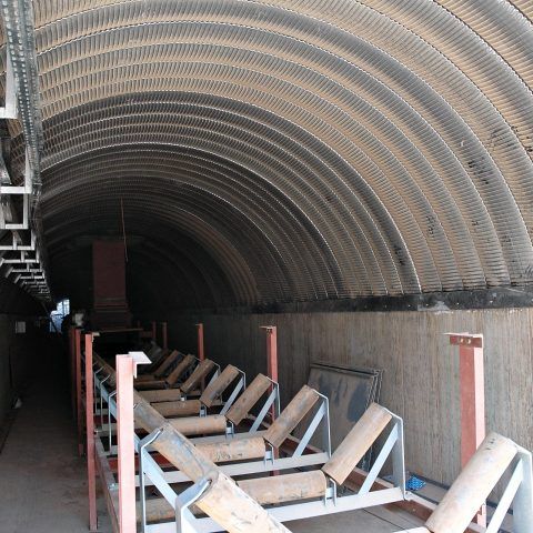 Tunnel de récupération du clinker