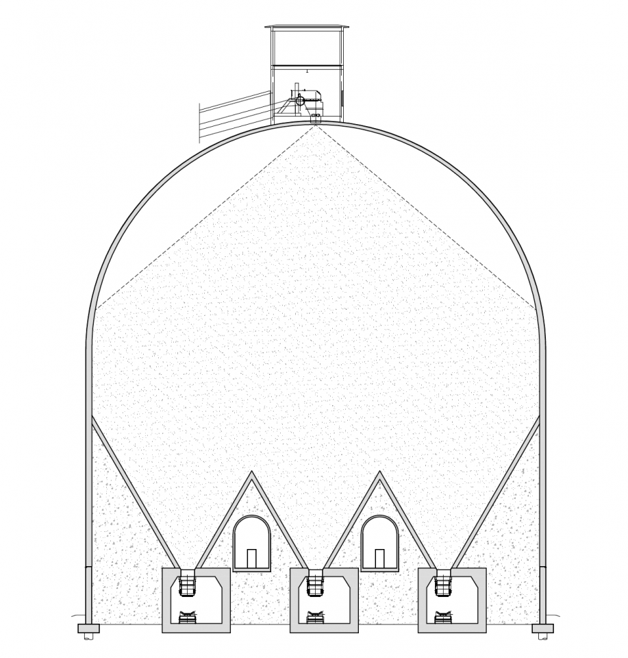 hopper system for coal reclaim