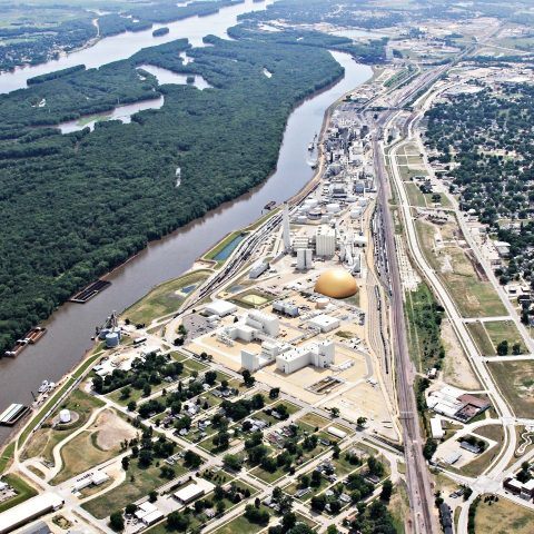 Coal Bulk Storage Dome Aerial