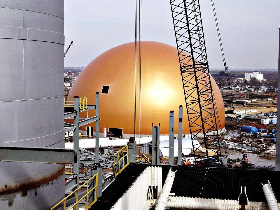 Coal Bulk Storage Dome Construction