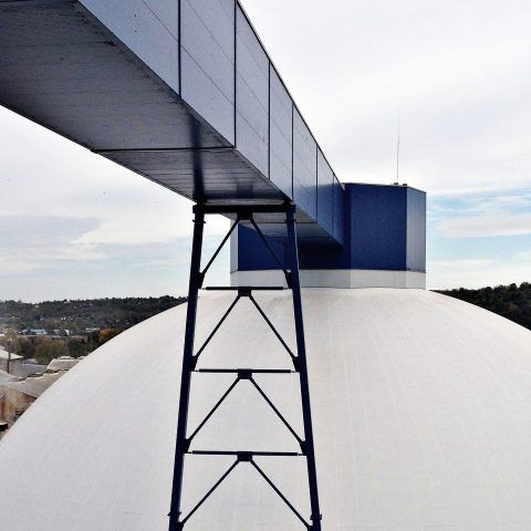 Cúpula de armazenamento a granel de açúcar