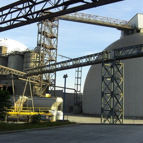 Cement bulk storage domes