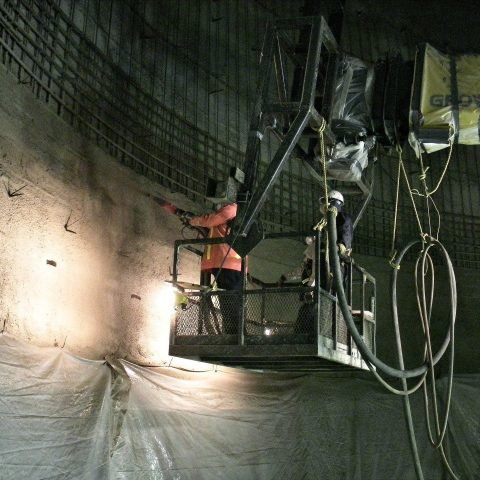 Shotcrete application