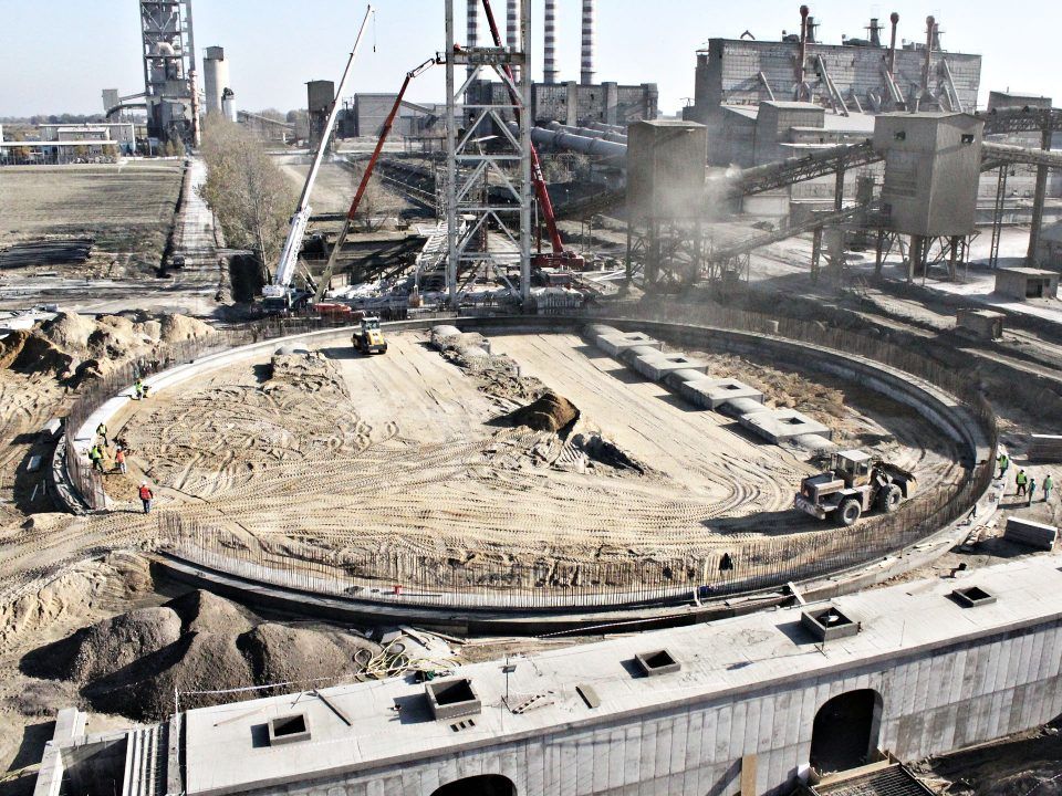 Dome foundation being laid