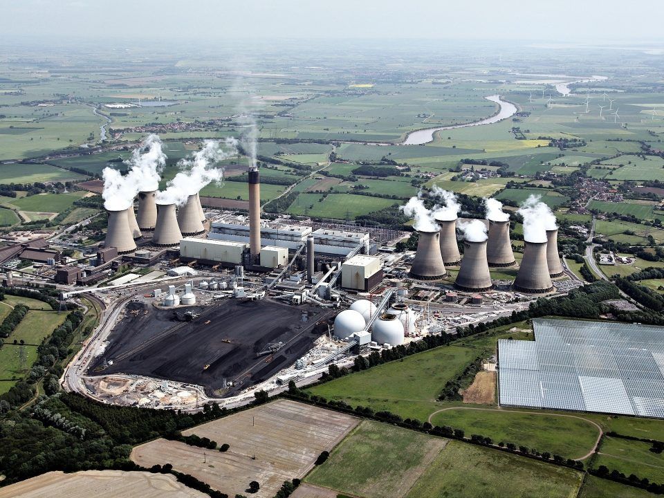 centrale électrique drax construite par la technologie du dôme