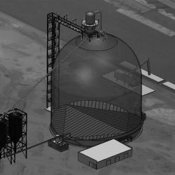 site isometric view double dihedral floor