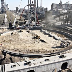 Dome foundation being laid