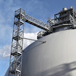 Dome silo storing wood pellets at the Drax Power Station in Selby, North Yorkshire, England. Image courtesy of Drax Group PLC.