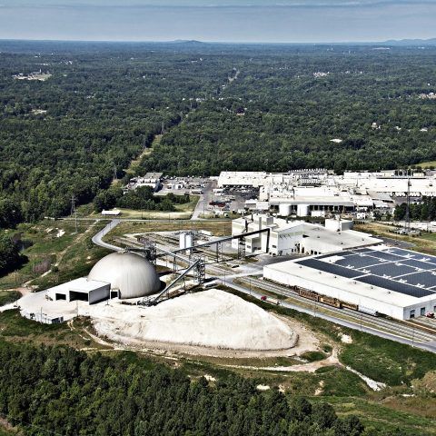 National Gypsum - Stockage en vrac de gypse synthétique