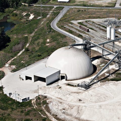 National Gypsum - Stockage en vrac de gypse synthétique