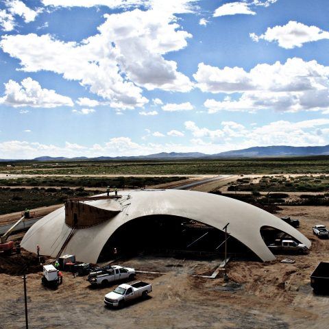 Construcción del centro de operaciones estadounidense del puerto espacial