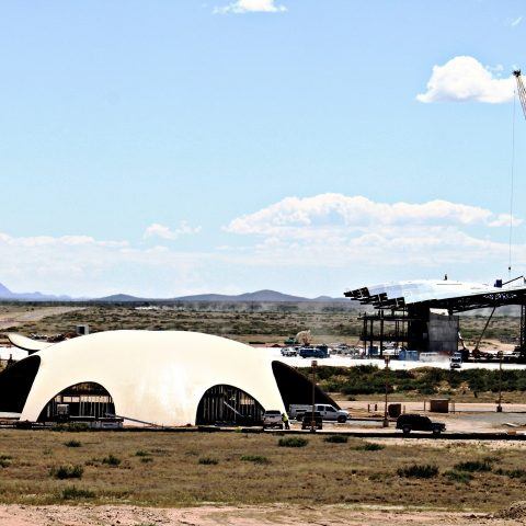 Construcción del centro de operaciones estadounidense del puerto espacial