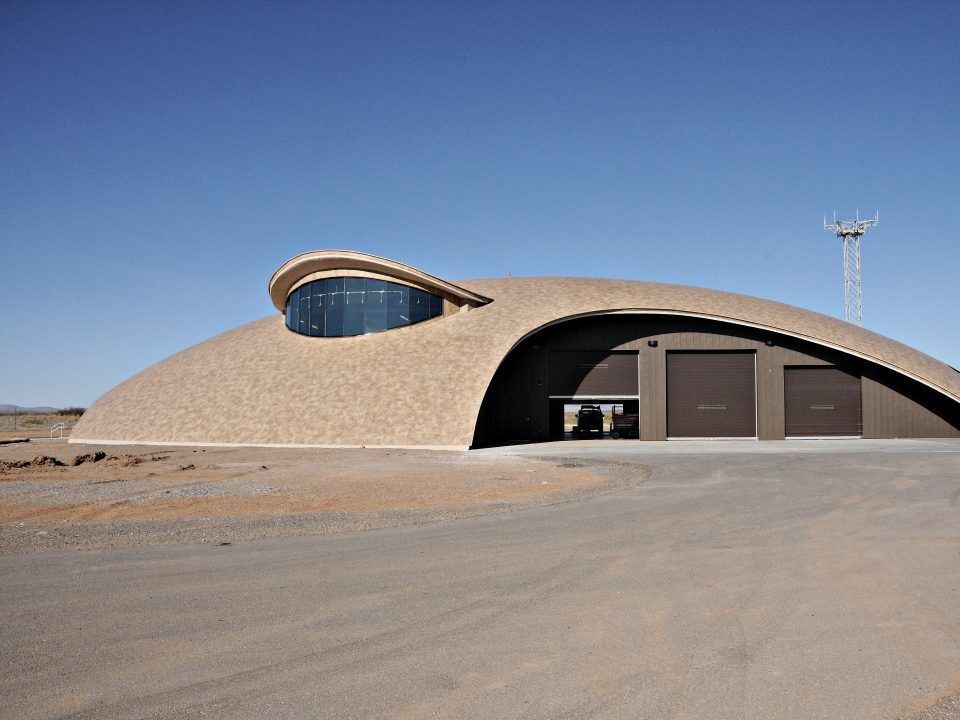 Estación de bomberos americana del puerto espacial